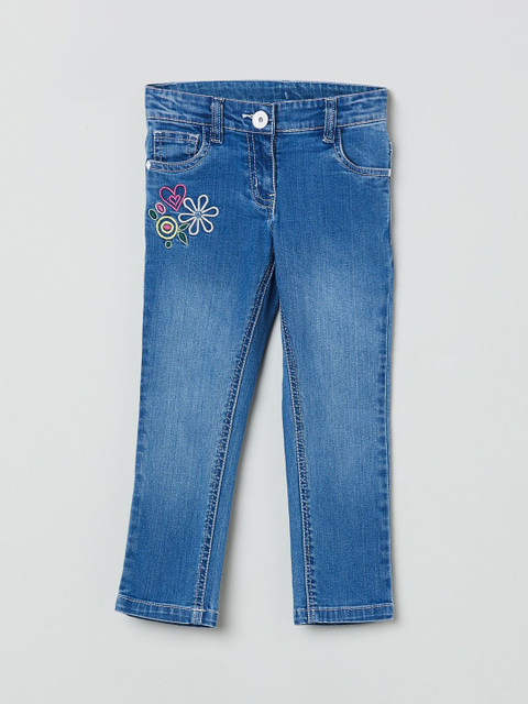 

max Girls Blue Regular Fit Mid-Rise Clean Look Jeans