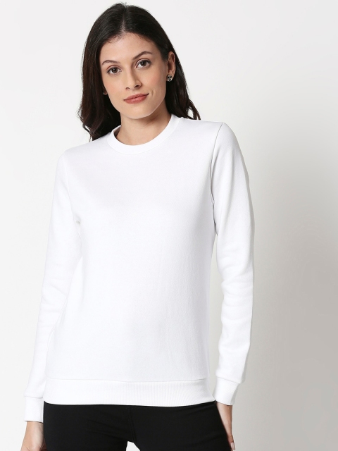 

Bewakoof Women White Solid Pullover Sweater