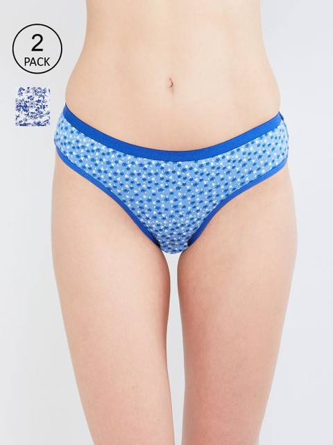

max Women Pack Of 2 Blue & Off-White Printed Hipster Briefs NOOSWIN20LH04
