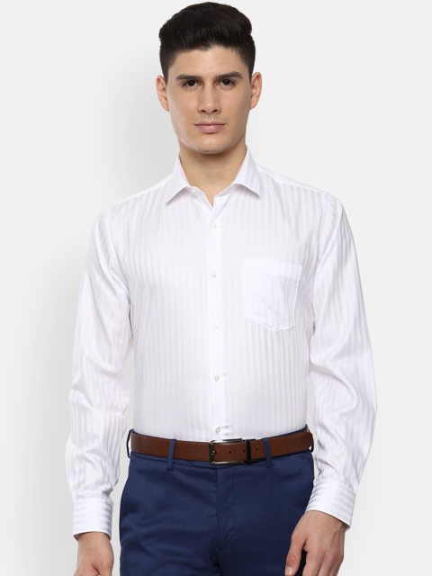 

Van Heusen Men White Slim Fit Striped Formal Shirt
