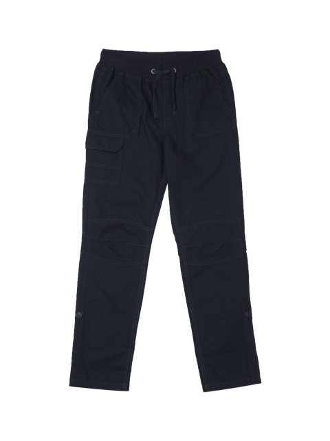

Cherokee Boys Navy Blue Regular Fit Solid Regular Trousers