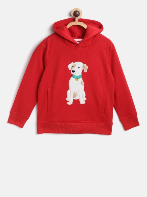 Cherry Crumble Kids Red Applique Hooded Sweatshirt