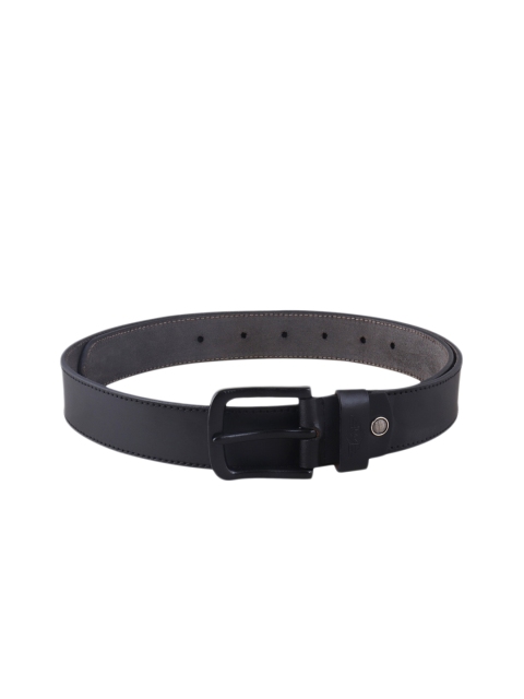 

Metronaut Men Black Solid Leather Belt