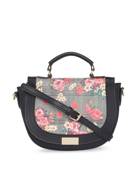 

Globus Black Printed Satchel