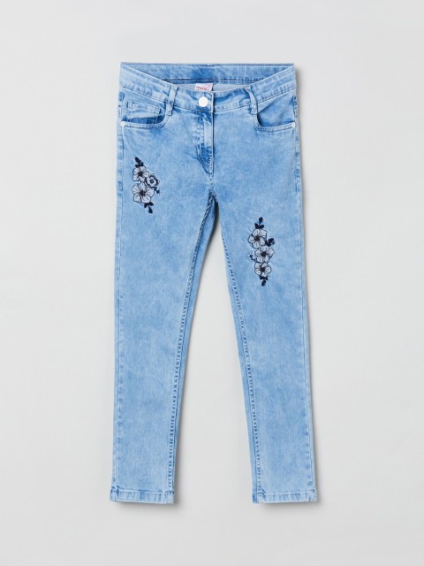 

max Girls Blue Slim Fit Mid-Rise Clean Look Stretchable Jeans