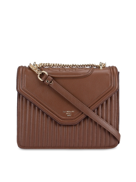 

Da Milano Brown Solid Leather Sling Bag
