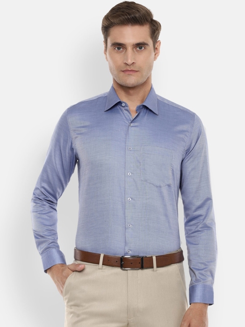 

Van Heusen Men Blue Slim Fit Self Design Formal Shirt