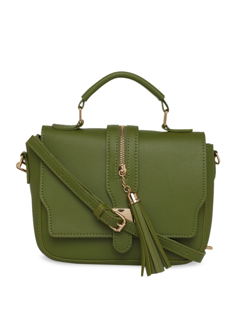 

Globus Olive Green Solid Satchel