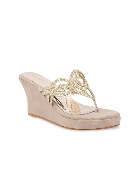 

Rocia Women Muted Gold-Toned Embellished Heels