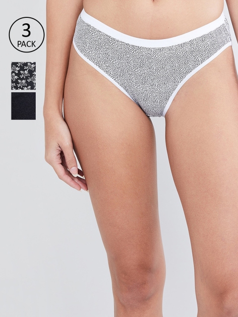 

max Women Pack Of 3 Hipster Briefs NOOSSP20LH01, Black