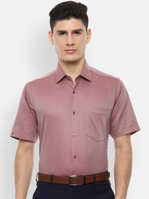 

Van Heusen Men Maroon Regular Fit Self Design Formal Shirt