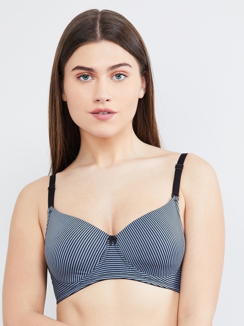 max Grey Printed Non-Wired Lightly Padded Everyday Bra PA19PDNW03DOVE