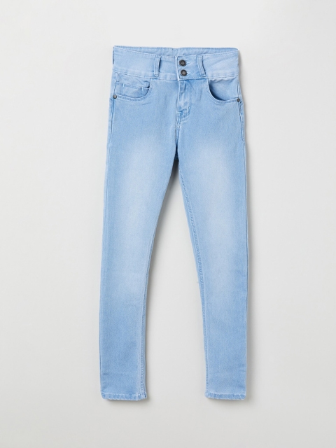 

max Girls Blue Slim Fit Mid-Rise Clean Look Stretchable Jeans