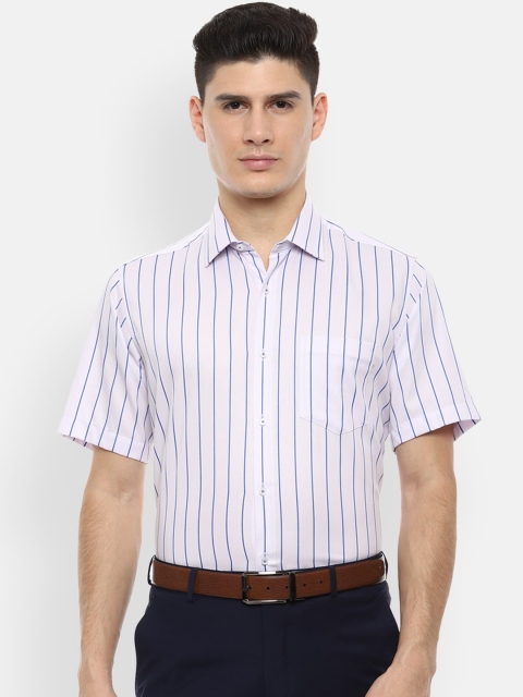 

Van Heusen Men White Regular Fit Striped Formal Shirt