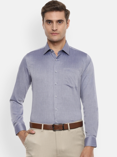 

Van Heusen Men Grey Slim Fit Self Design Formal Shirt