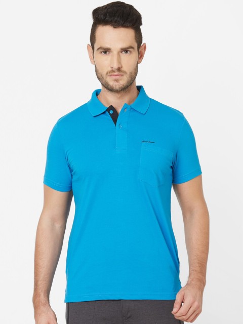 

Sweet Dreams Men Blue Solid Polo Collar T-shirt