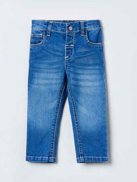 

max Boys Blue Slim Fit Mid-Rise Clean Look Jeans