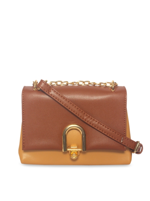 

Miss CL Tan Brown Solid Sling Bag