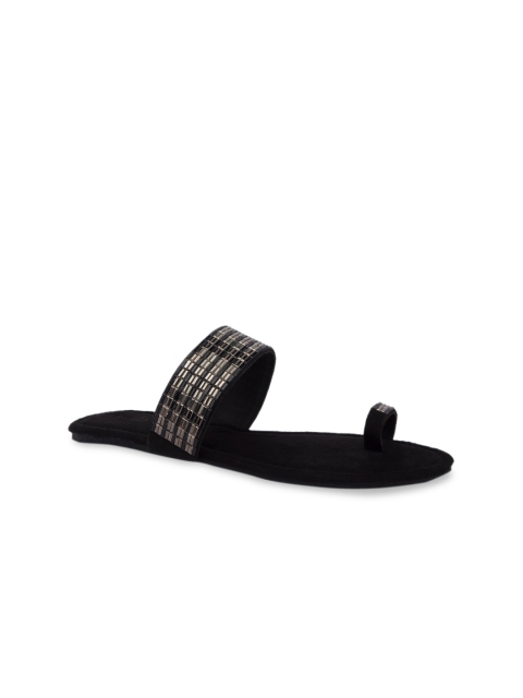

Inc 5 Women Black Solid One Toe Flats