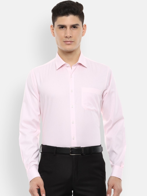 

Van Heusen Men Pink Slim Fit Solid Formal Shirt