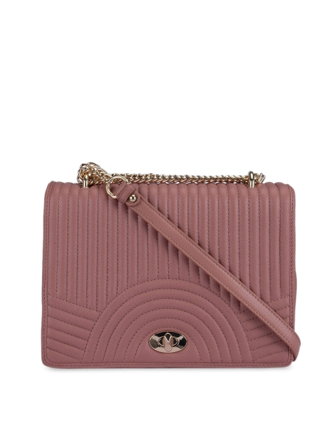 

Da Milano Pink Textured Leather Sling Bag