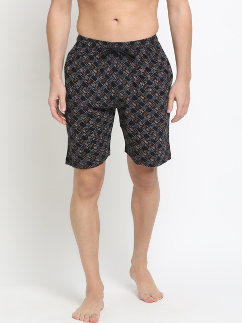 

DIXCY SCOTT Men Assorted Printed Lounge Shorts, Black