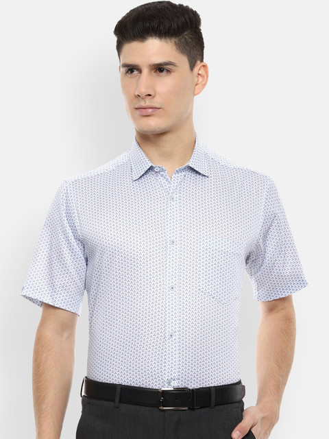 

Van Heusen Men Blue Regular Fit Printed Formal Shirt