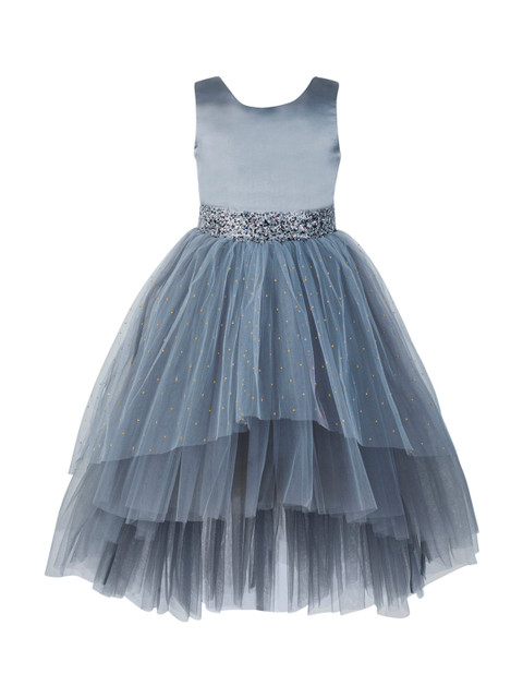 

Toy Balloon kids Girls Grey Solid Fit and Flare Dress