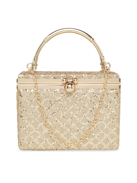 

Globus Gold-Toned Embroidered Clutch