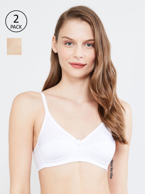 

max Pack of 2 Solid Non-Wired Non Padded Everyday Bras SU202PKSCB01NSKIN, Beige