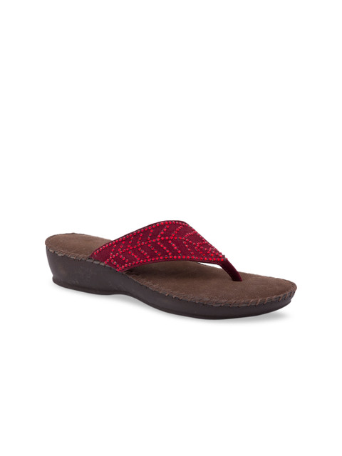 

Rocia Women Maroon Embellished Comfort Heels