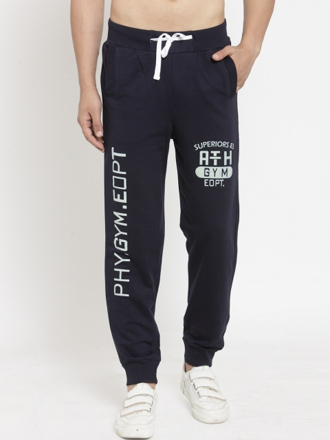 

JAINISH Men Navy-Blue Solid Slim-Fit Track Pants