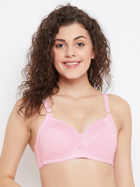 

SECRETS BY ZEROKAATA Pink Solid Non-Wired Lightly Padded Everyday Bra SZPNK707