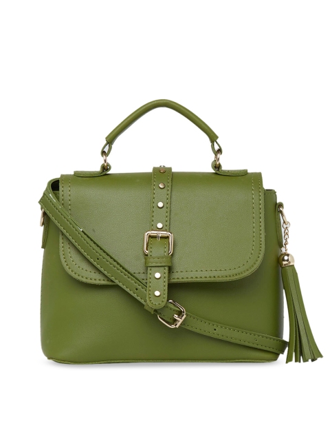 

Globus Olive Green Solid Satchel