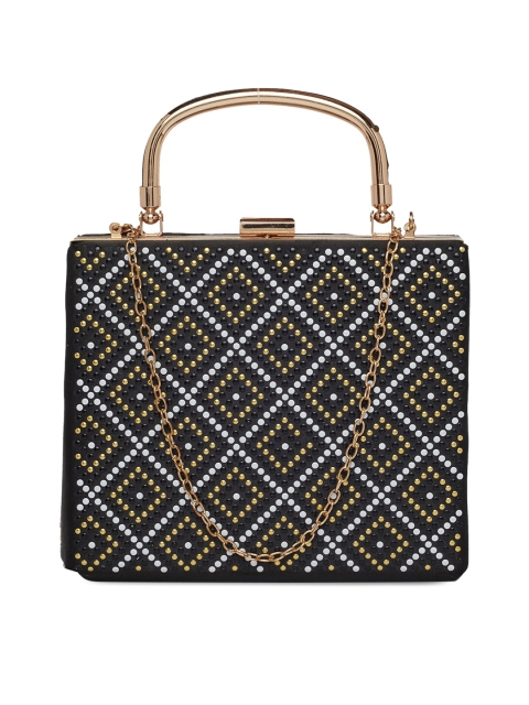 

Globus Black Embellished Clutch