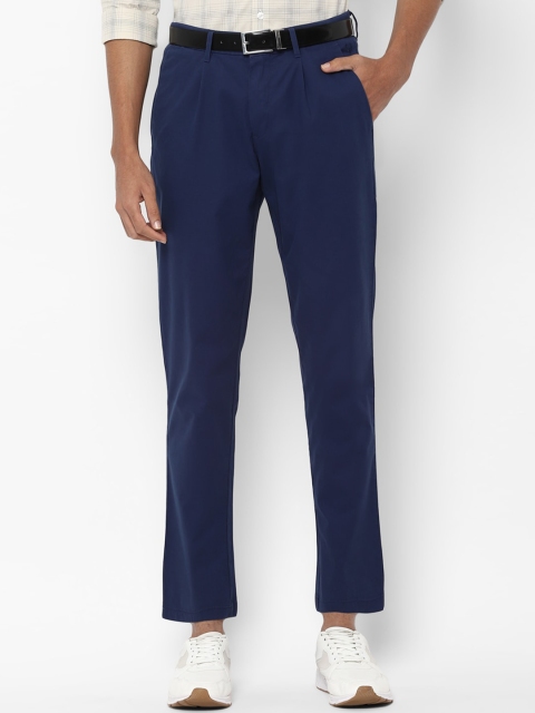 

Allen Solly Men Navy Blue Slim Fit Solid Regular Trousers