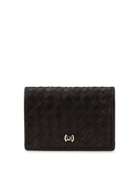 

Da Milano Men Black Textured Leather Card Holder