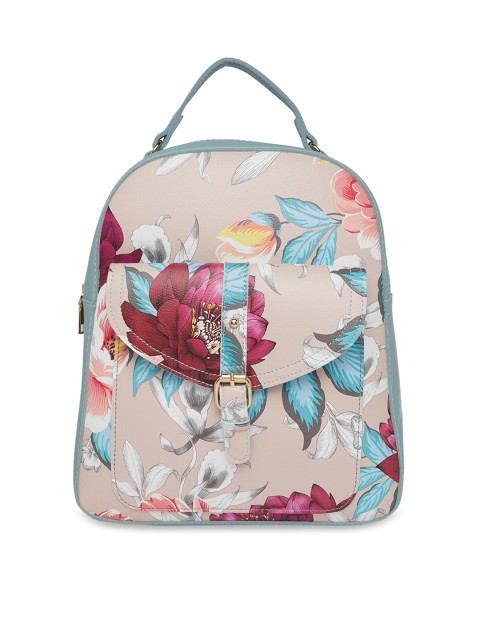 

Globus Women Blue & Beige Floral Printed Backpack