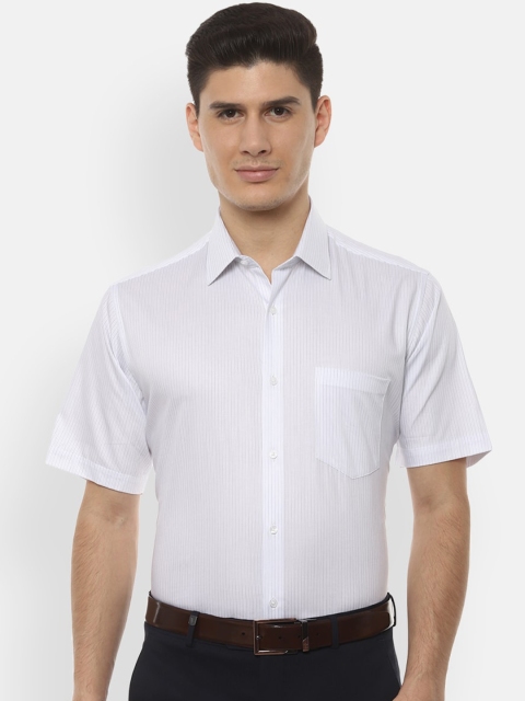 

Van Heusen Men White & Grey Regular Fit Striped Formal Shirt
