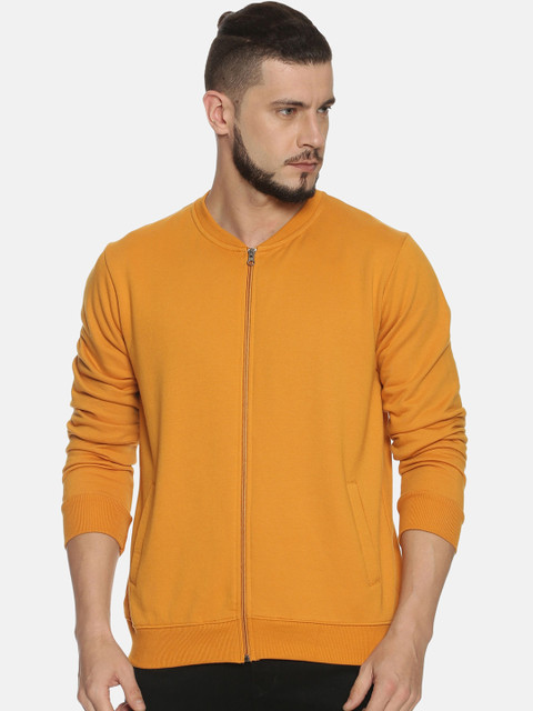 

IVOC Men Mustard Yellow Solid Sweatshirt