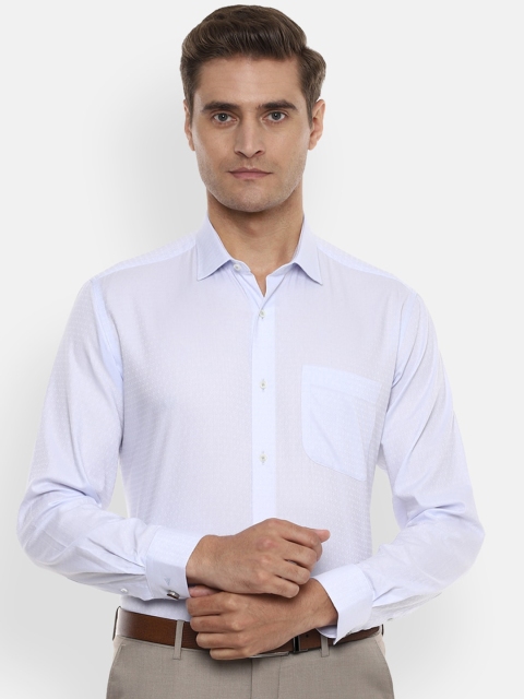 

Van Heusen Men Blue Regular Fit Self Design Formal Shirt