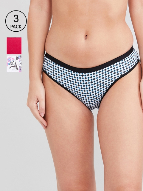 

max Women Pack Of 3 White & Black Hipster Briefs NOOSSP20LH07BLACK