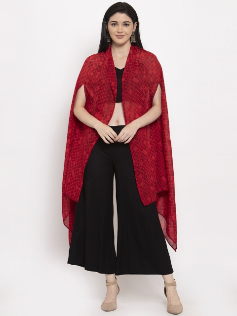 

DUGRI BE THE ONE Women Red Black Solid Clothing Set
