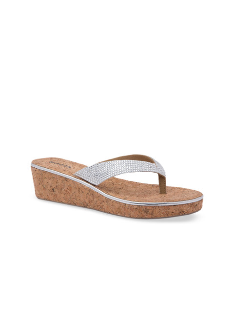 

Rocia Women Silver Embellished Wedges