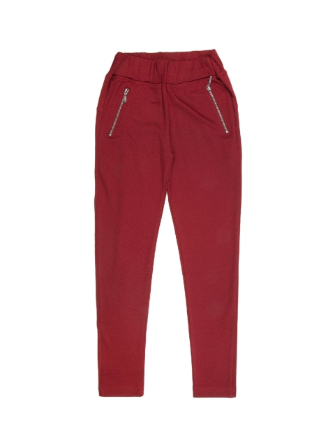 

Cherokee Girls Maroon Slim Fit Solid Regular Trousers