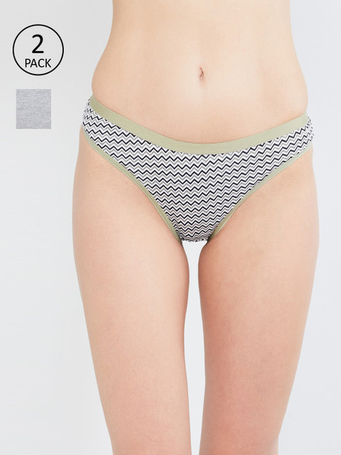 

max Women Pack Of 3 Printed Bikini Briefs NOOSSU20BK13, Black