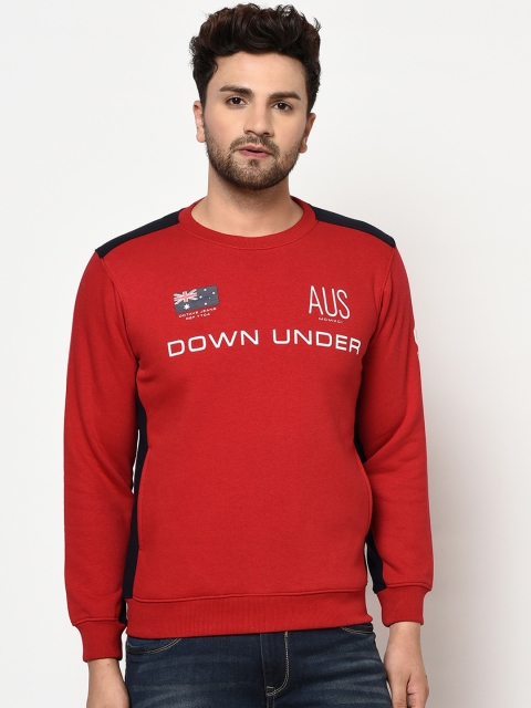 

Octave Men Red Printed Sweatshirt