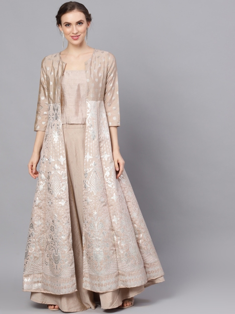 

AKS Beige Ready to Wear Lehenga with Blouse