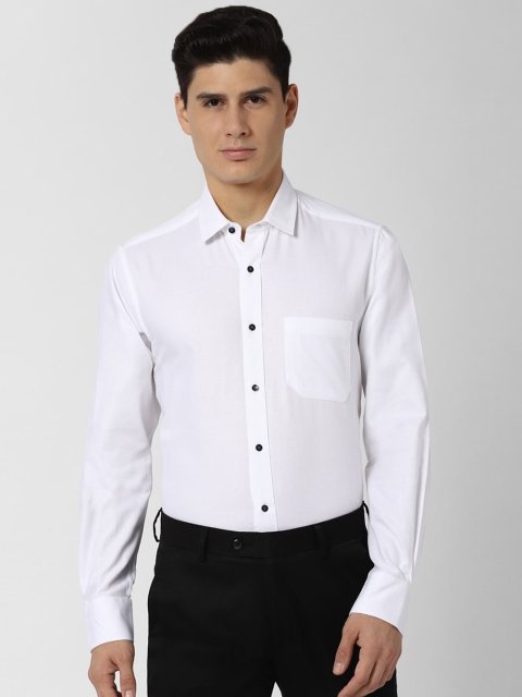 

Peter England Men White Slim Fit Solid Formal Shirt