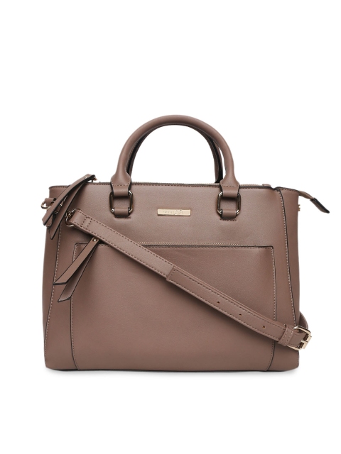 

Forever Glam by Pantaloons Taupe Solid Handheld Bag